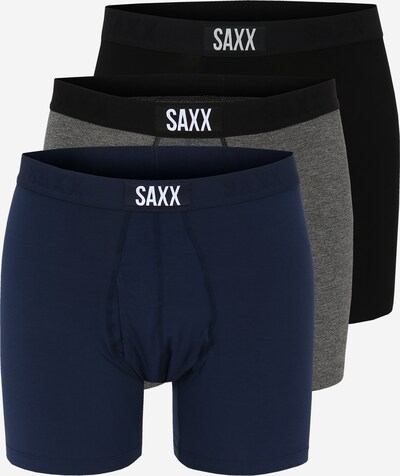 SAXX Sportunterhose in navy / graumeliert / schwarz / weiß, Produktansicht