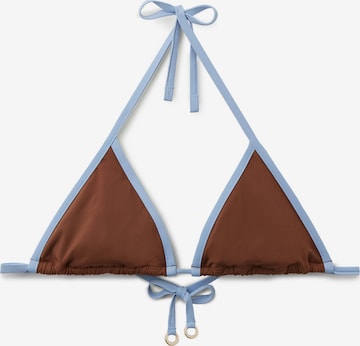 CALZEDONIA Bikinitop 'Bicolor Piping' in Braun: Vorderseite