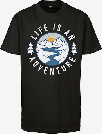 Mister Tee Shirt 'Life Is An Adventure' in Black: front
