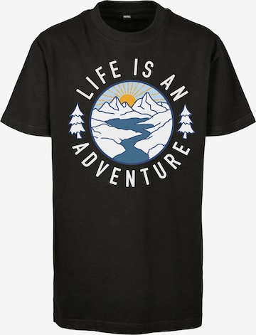 Mister Tee Póló 'Life Is An Adventure' - fekete: elől