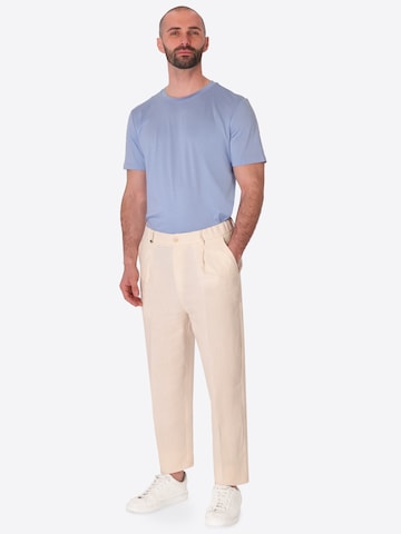 Distretto12 Loose fit Trousers with creases 'Ban Certo' in White