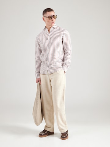 bugatti - Ajuste regular Camisa en marrón