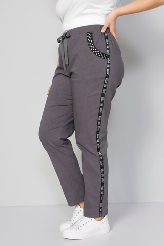 MIAMODA Tapered Broek in Grijs: voorkant