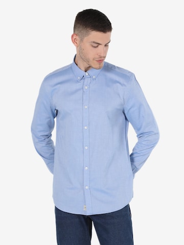 COLINS Regular Fit Hemd in Blau: Vorderseite