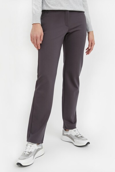 Finn Flare Jerseyhose in dunkelgrau, Modelansicht
