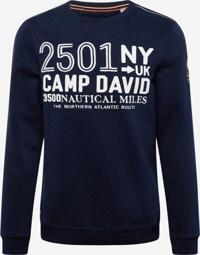 CAMP DAVID Sweatshirt in nachtblau / weiß, Produktansicht