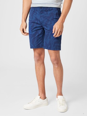 BLEND Regular Chino trousers in Blue: front