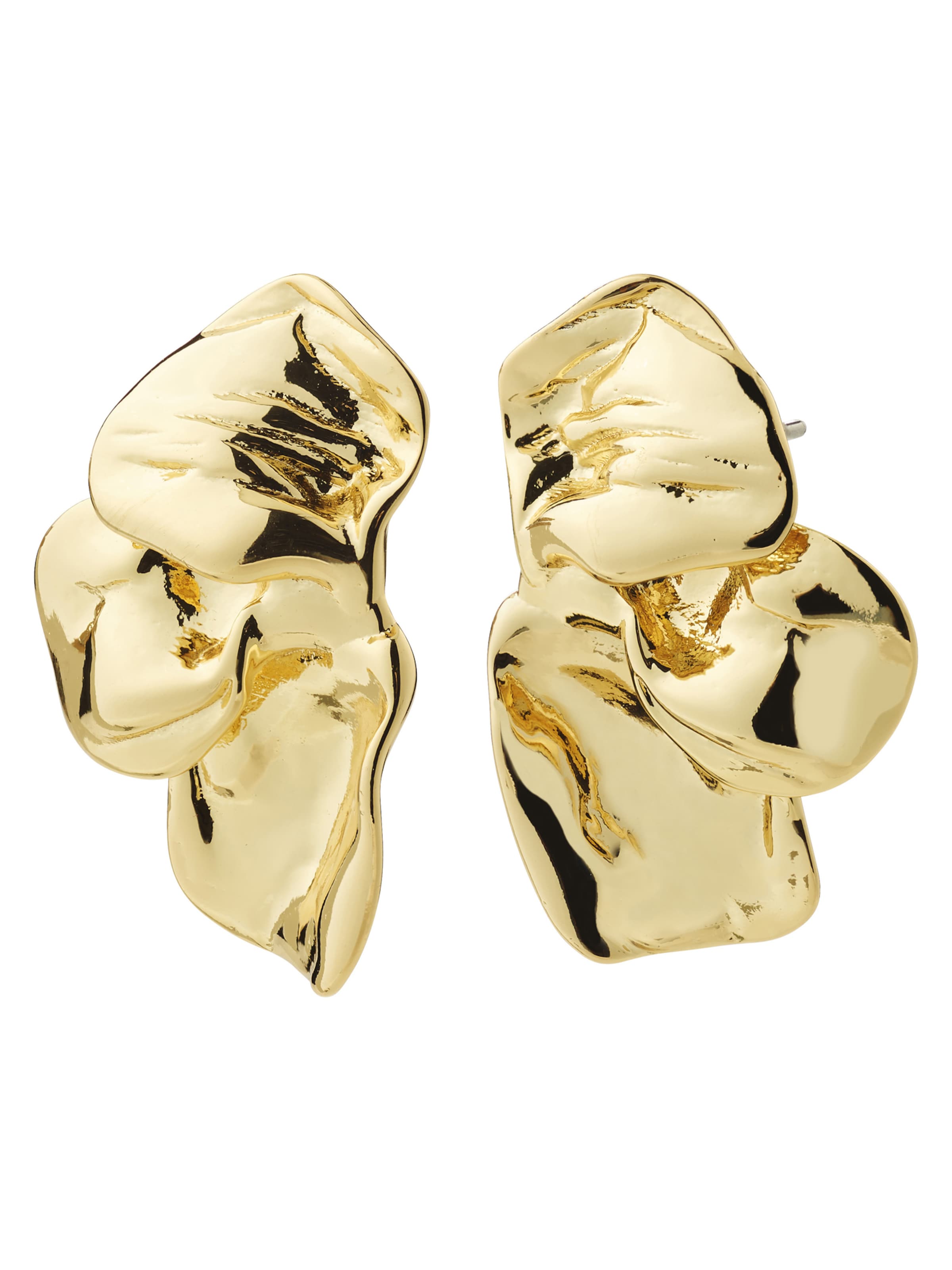 Pilgrim Обеци 'Solari' в злато: отпред