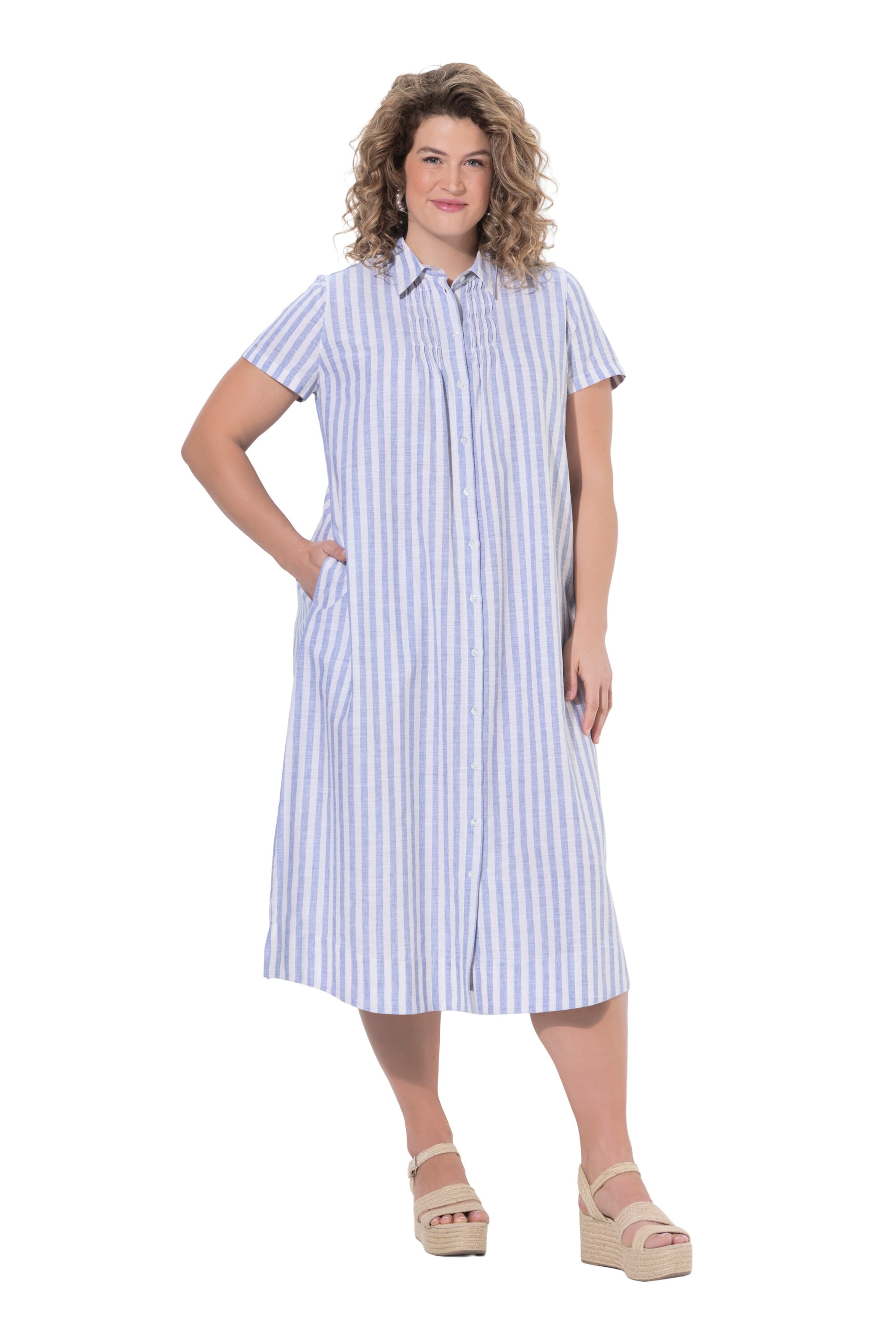 Ulla Popken Kleid in Blau: Vorderseite