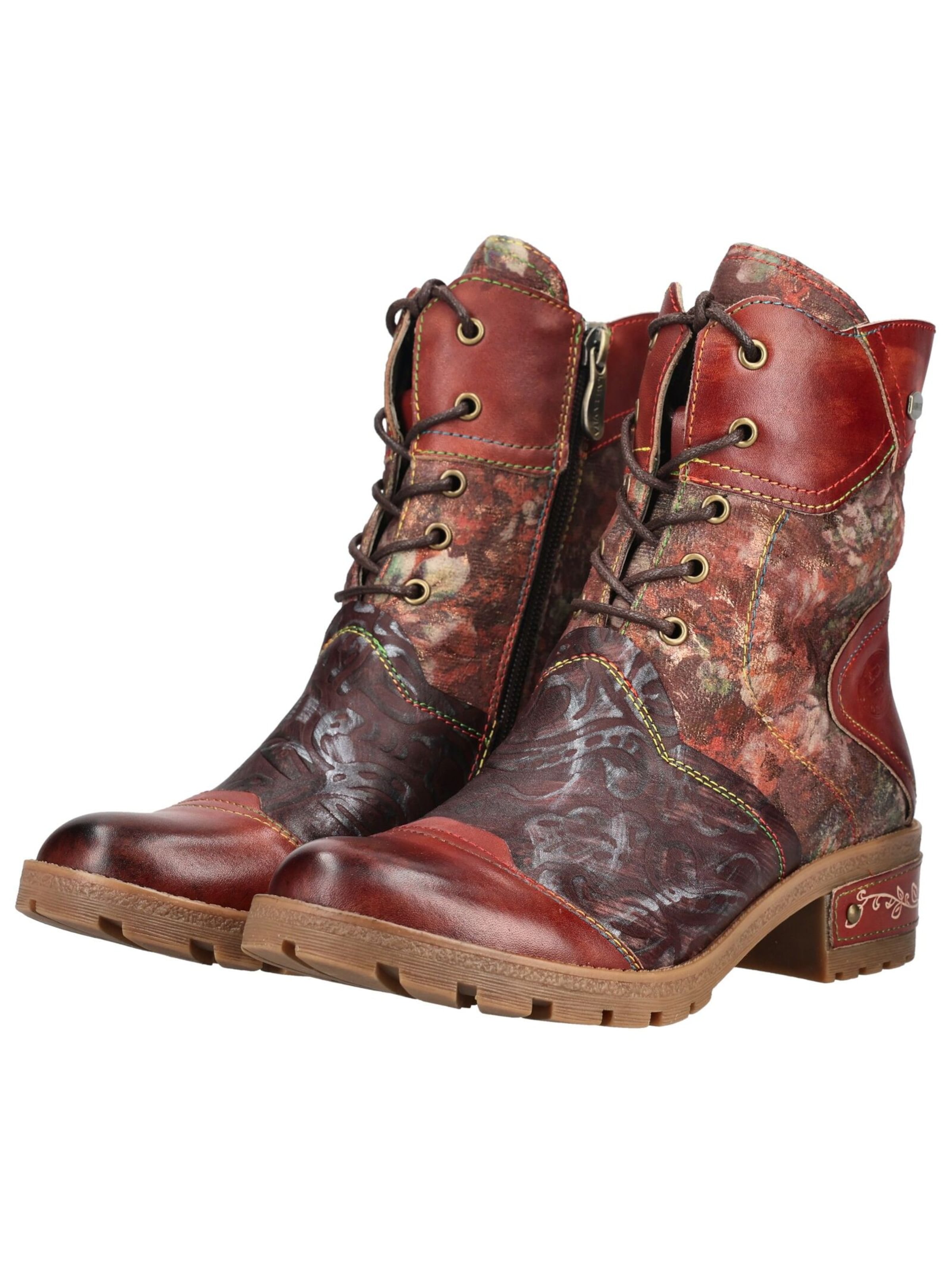 Bottines à lacets Laura Vita en marron