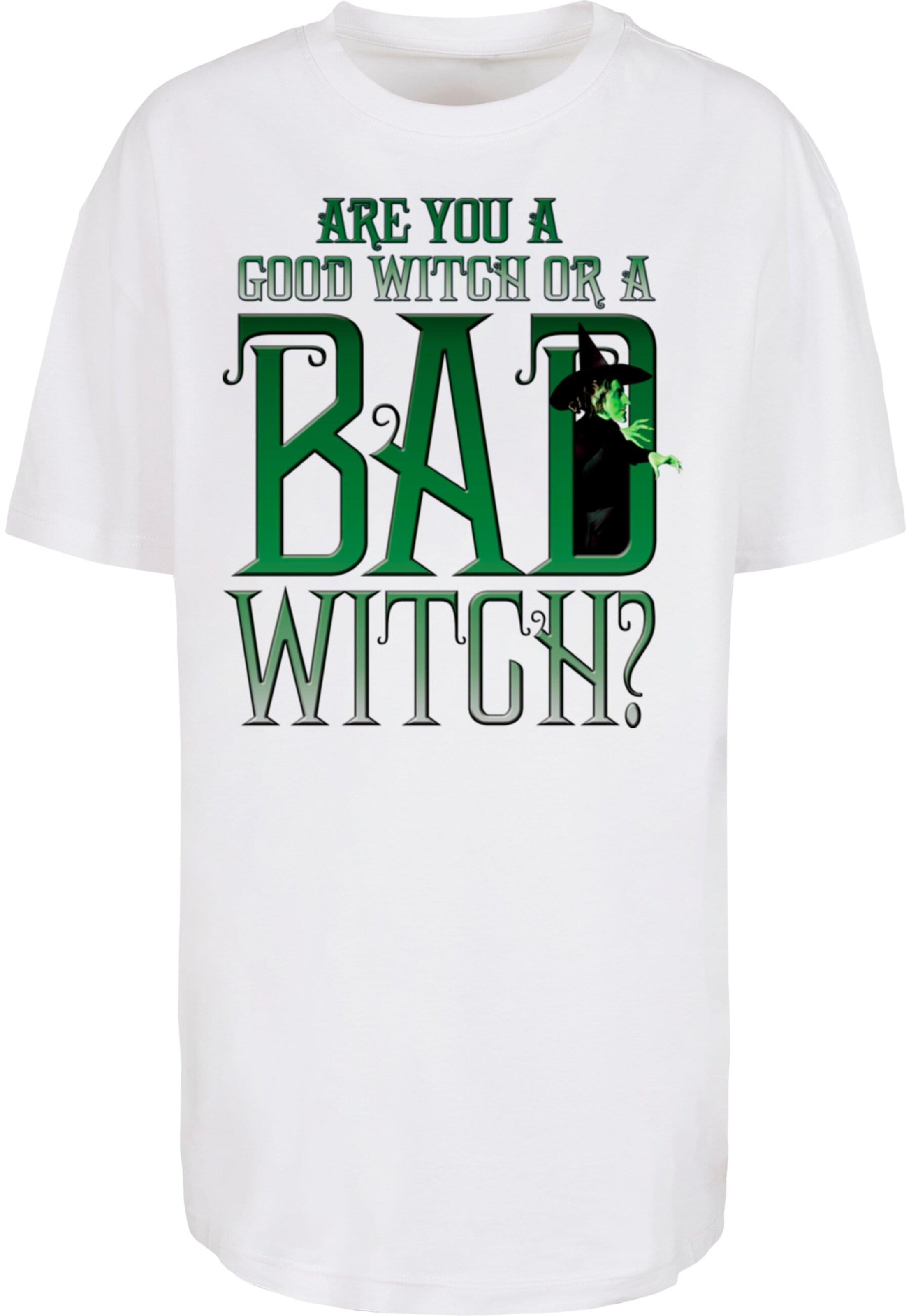 ABSOLUTE CULT Oversized shirt 'The Wizard of Oz - Bad Witch' in Wit: voorkant