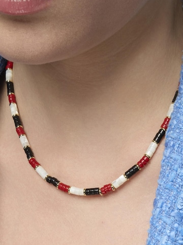 Luxenter Halsband 'Siraba' i röd: framsida