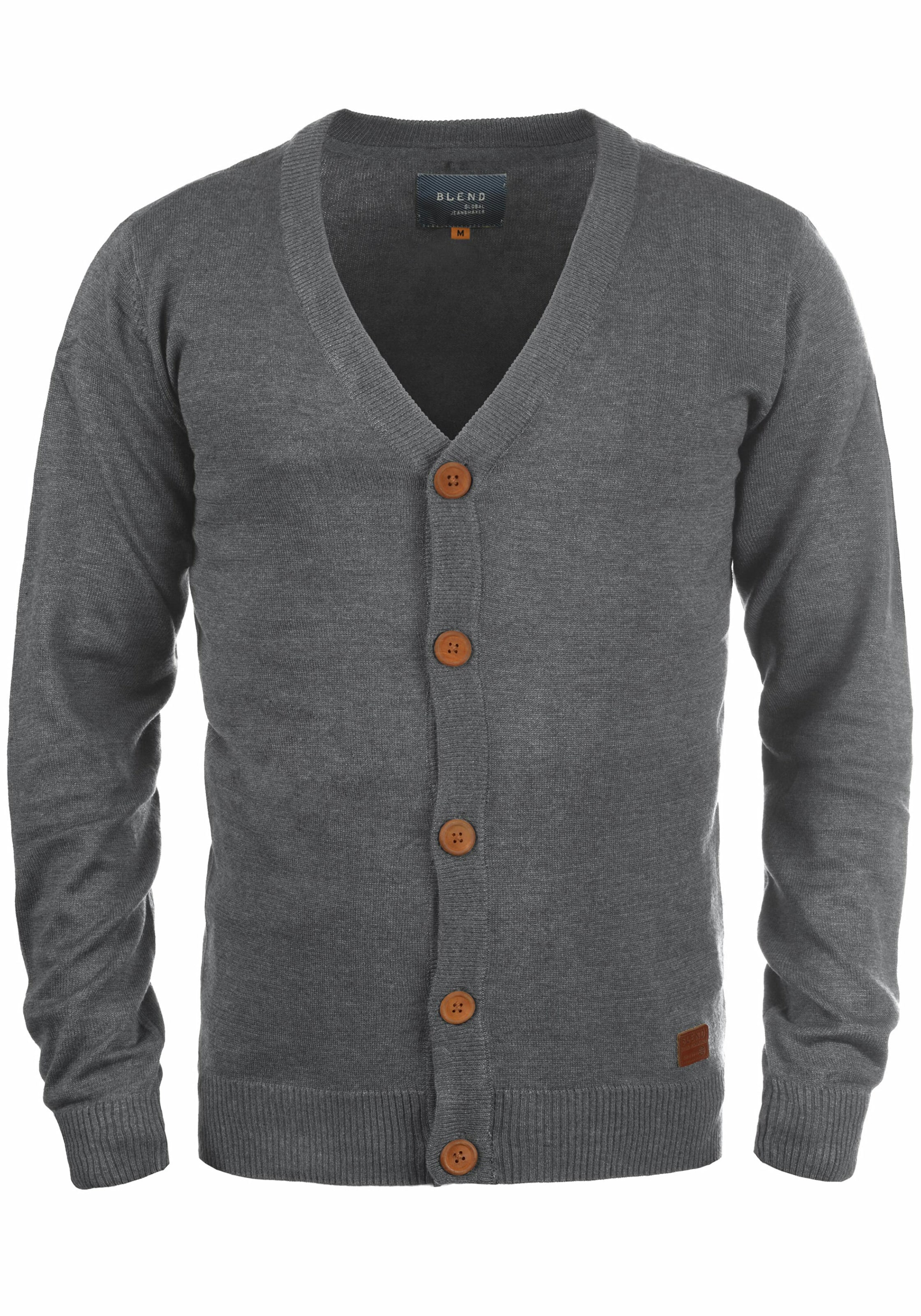 BLEND - Cárdigan 'Lennard' en gris: frente