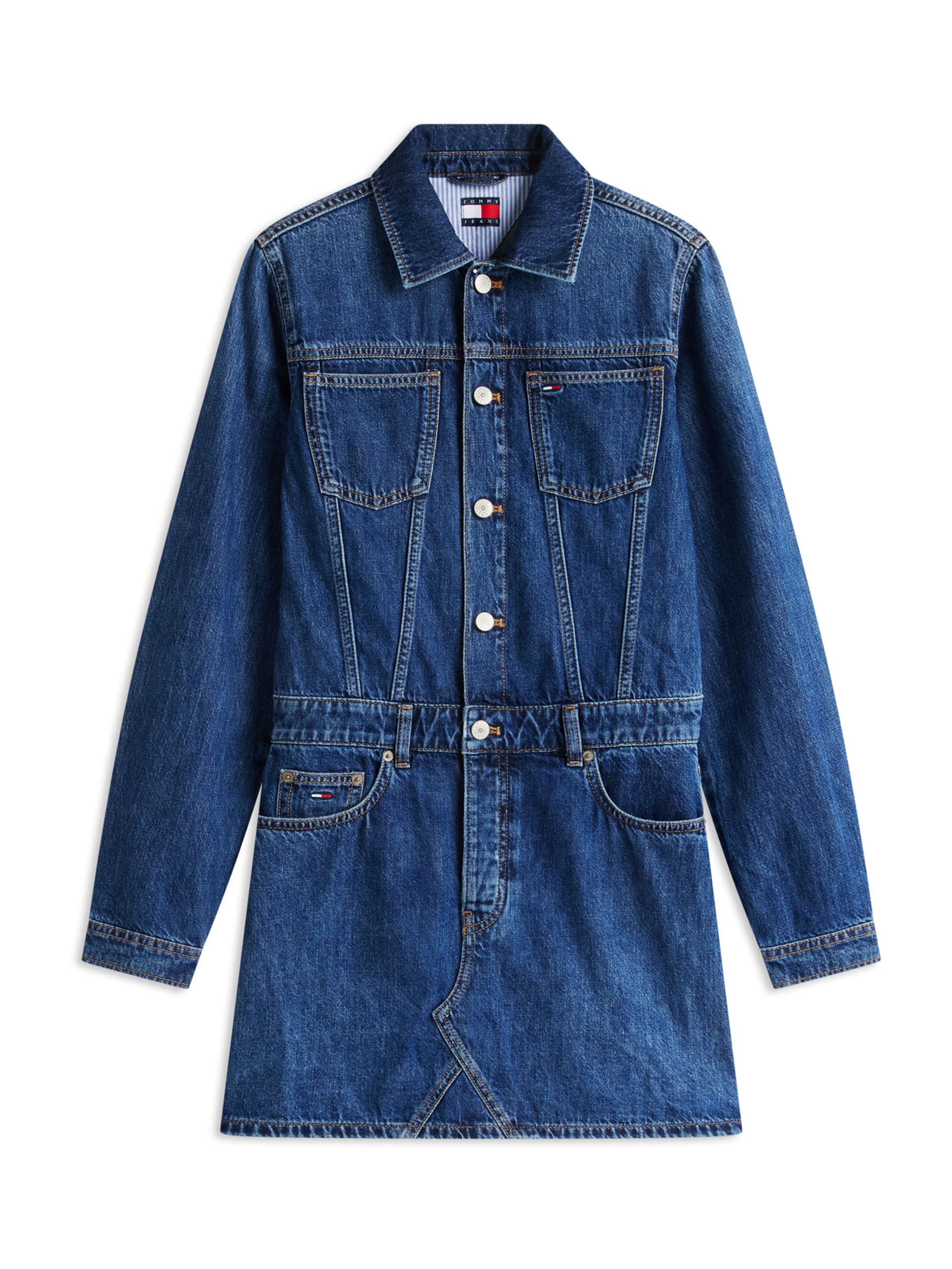 Rochie tip bluză 'ARCHIVE' de la Tommy Jeans pe albastru: față