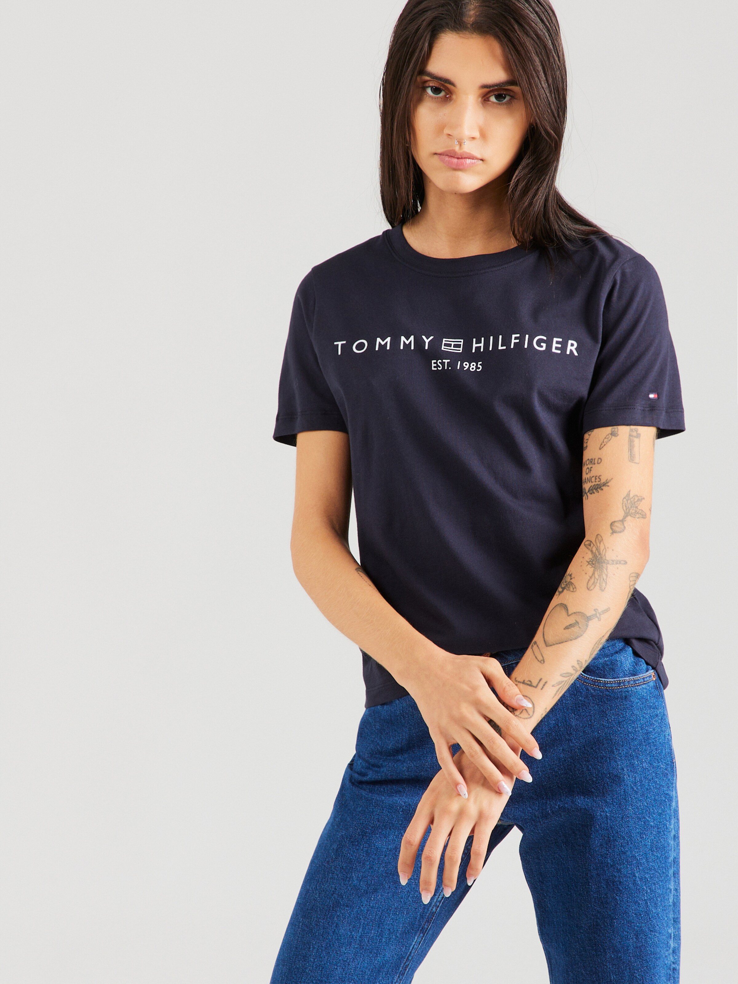 Camisa azul tommy hilfiger hotsell