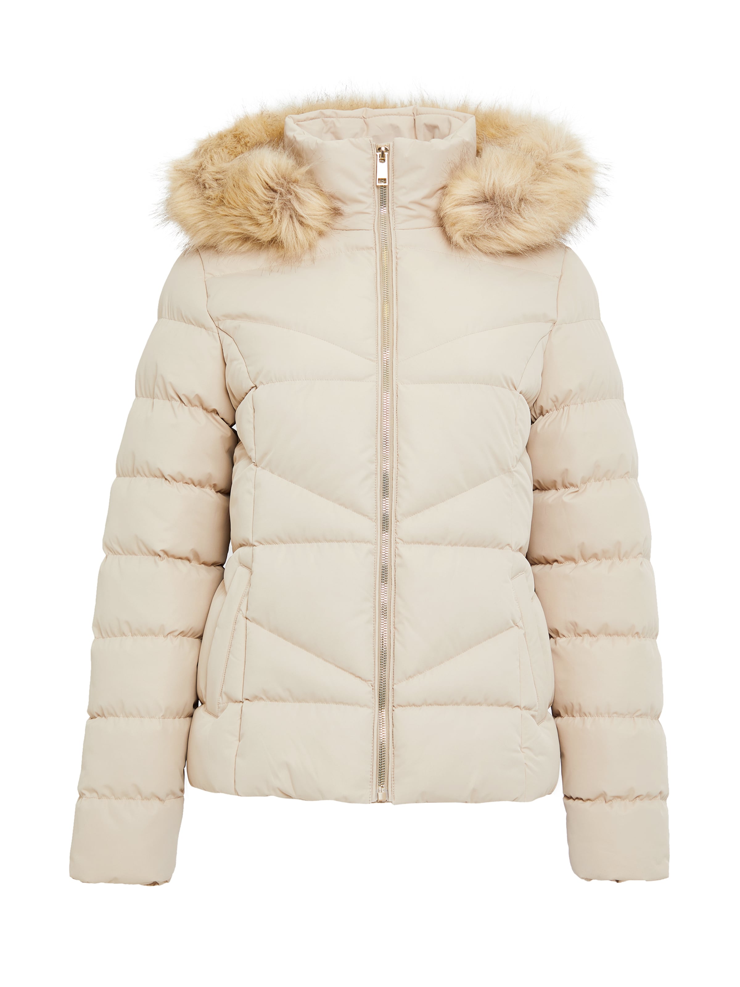 Threadbare Winterjas 'Hails' in Beige: voorkant