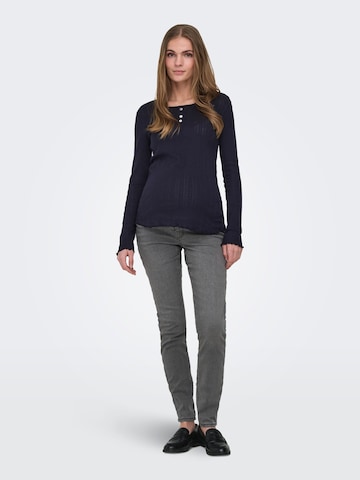 Skinny Jeans 'OLMally' di Only Maternity in grigio: frontale