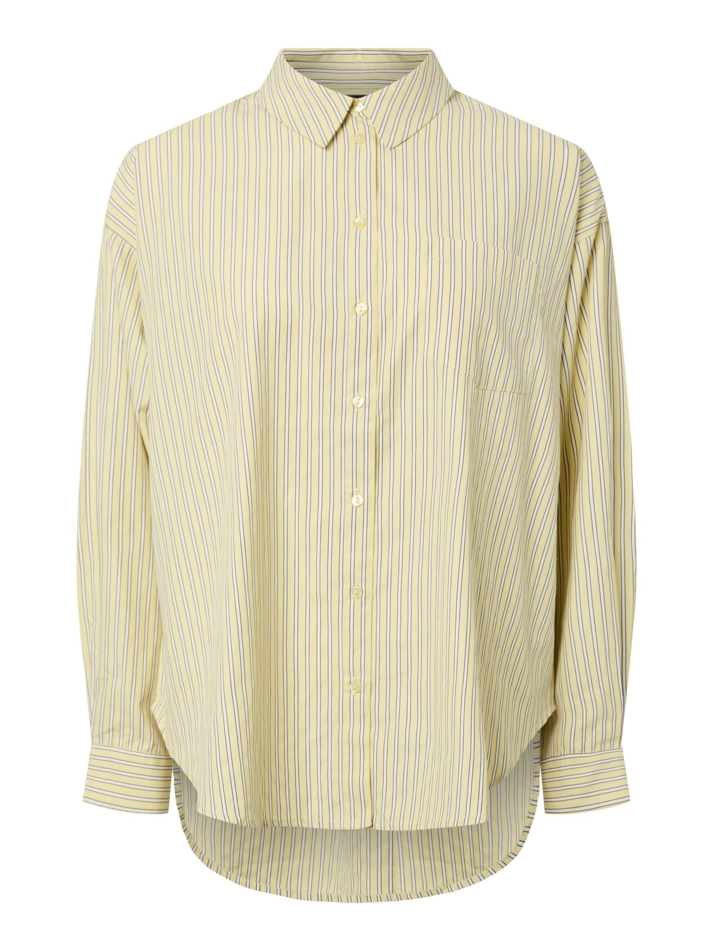 Camicia da donna di PIECES in beige: frontale