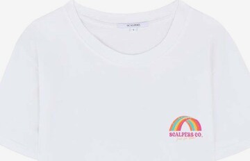 Scalpers T-shirt 'Rainbow' i vit: framsida