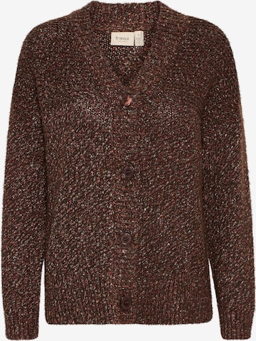 Fransa Strickjacke 'Spotta Car 2' in Braun: Vorderseite