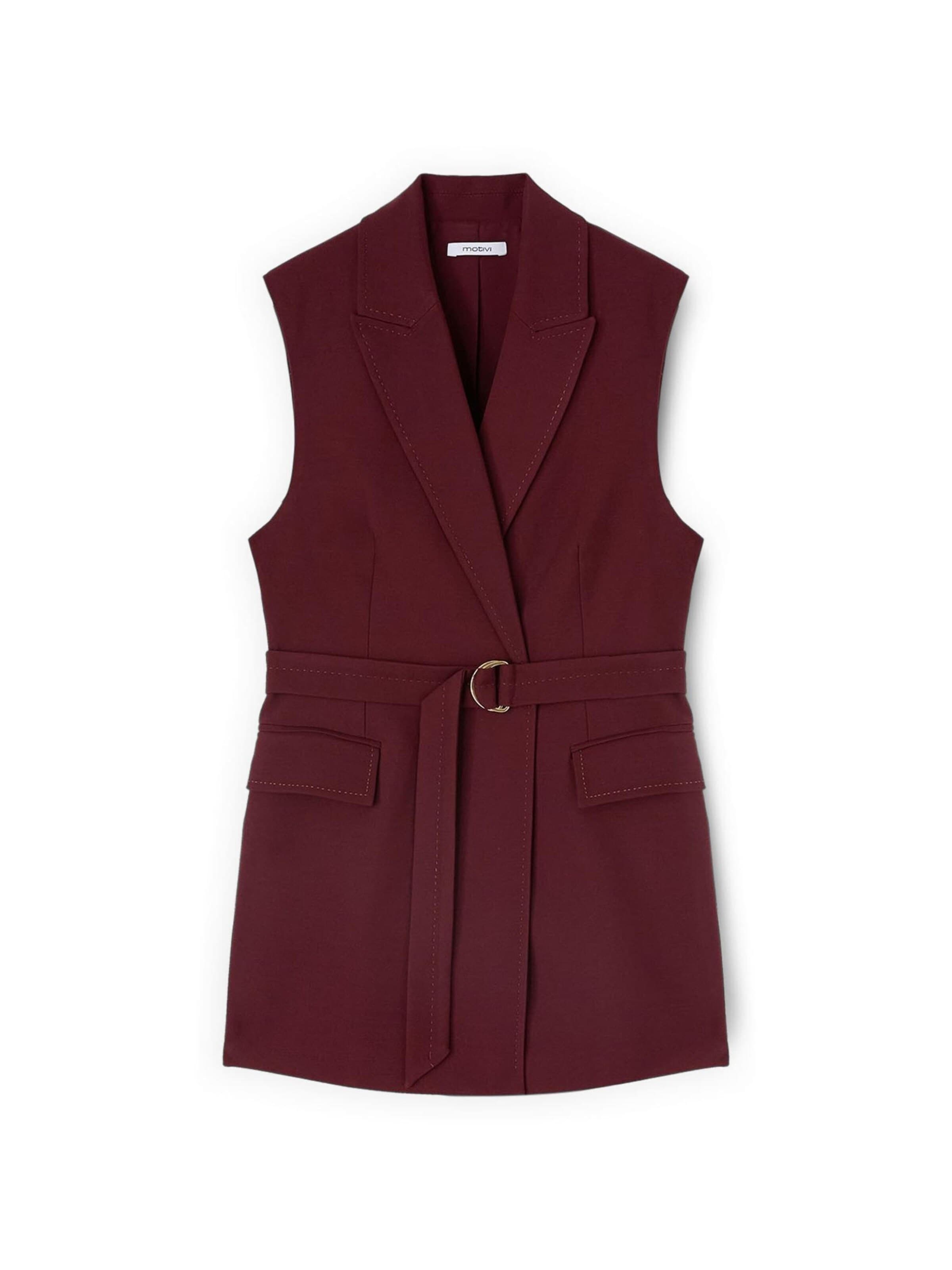 Gilet de costume MOTIVI en rouge : devant