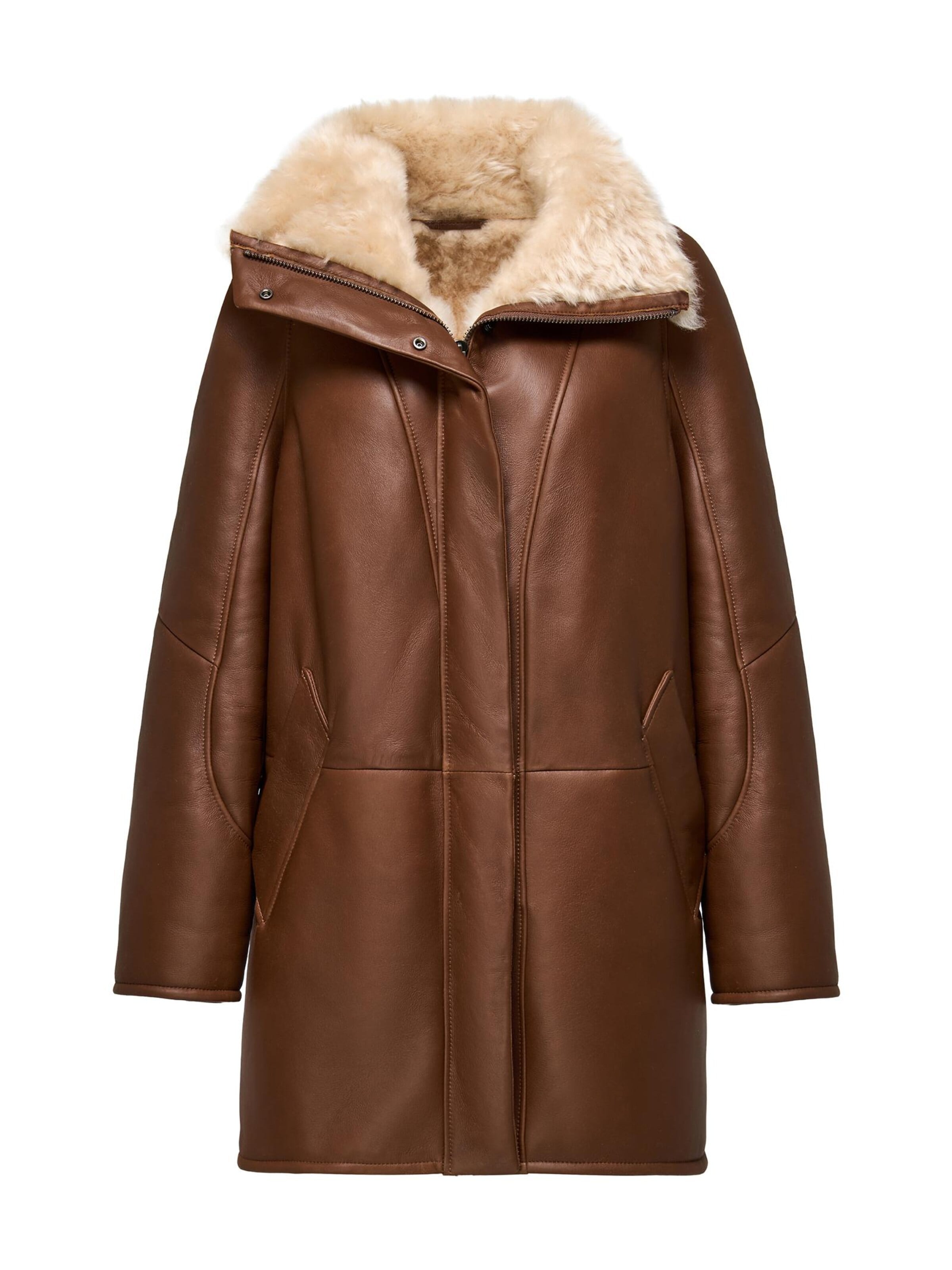 V S P Winter Coat 'Prescillia' in Brown: front