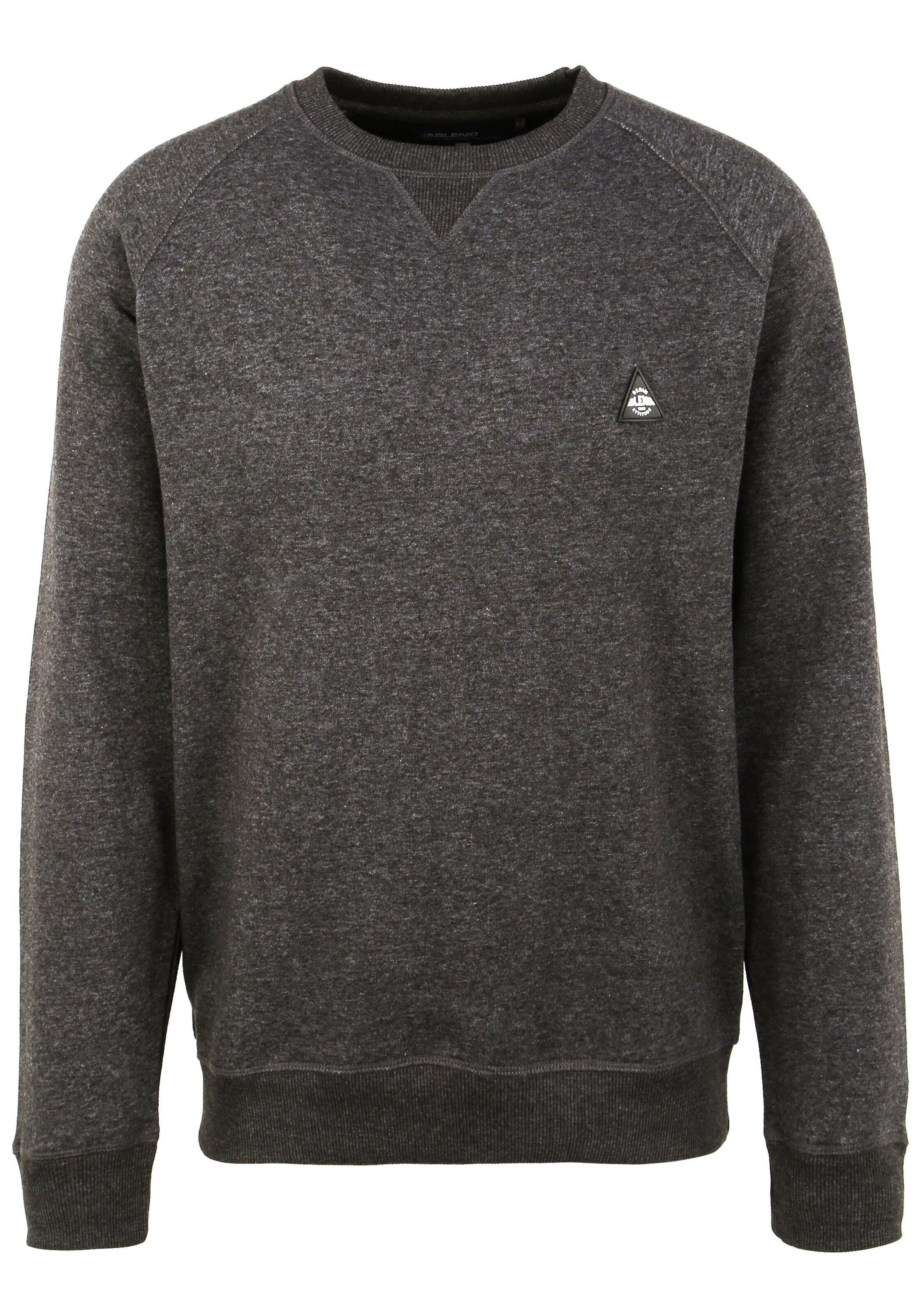BLEND - Sweatshirt 'Kuna' em cinzento: frente