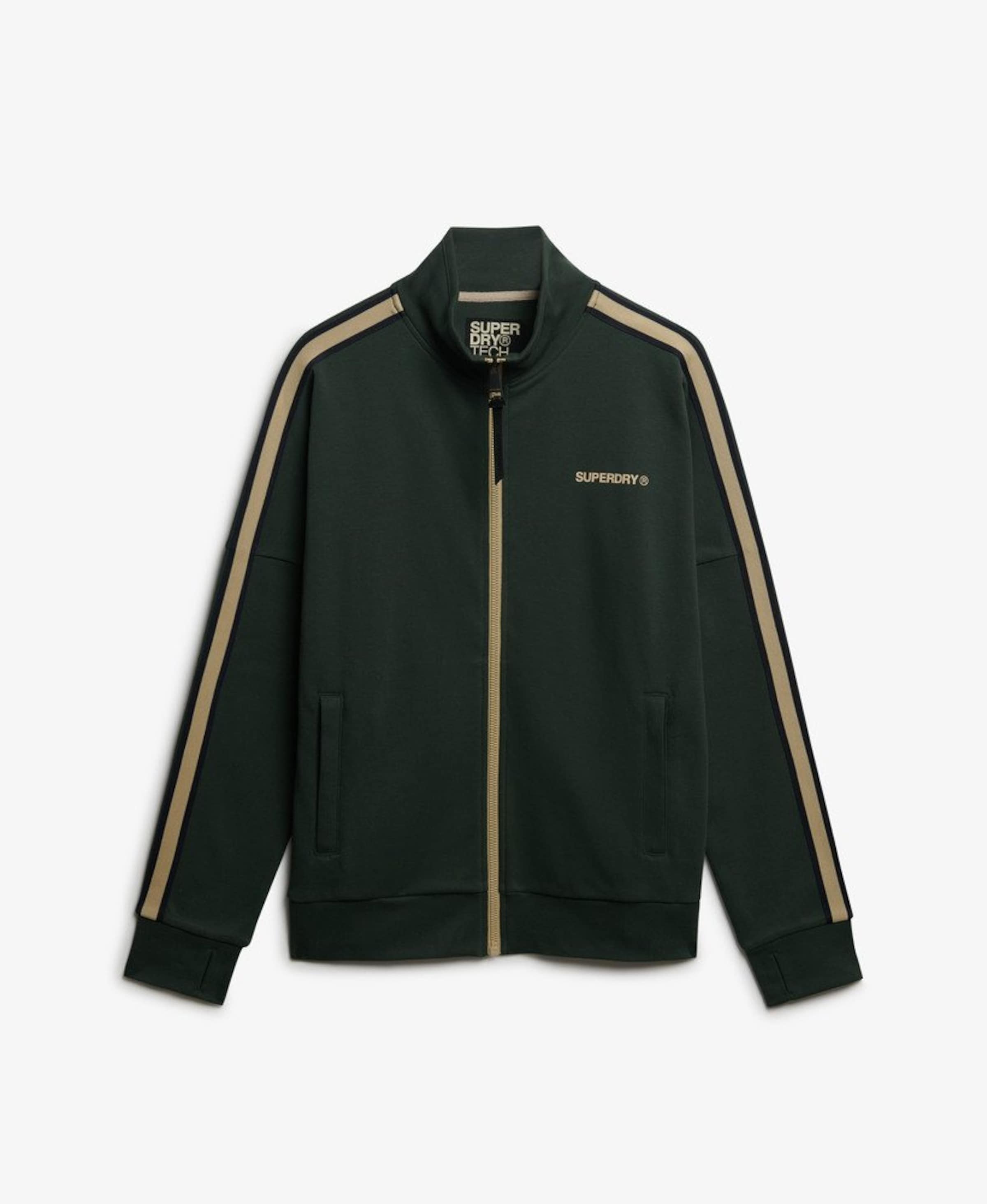 Superdry & Co Sweatvest 'Tech Cult' in S in de kleur Donkergroen, Productweergave
