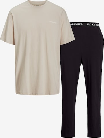JACK & JONES Pyjama lang 'JACEverest' in Beige: voorkant