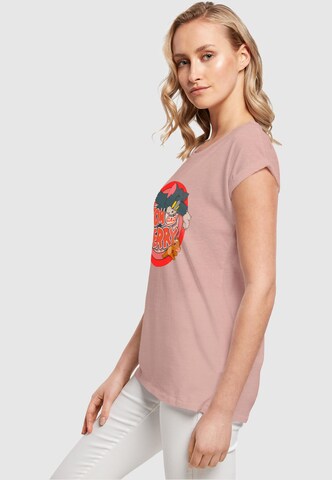 ABSOLUTE CULT Shirt 'Tom And Jerry - Classic Catch' in Roze