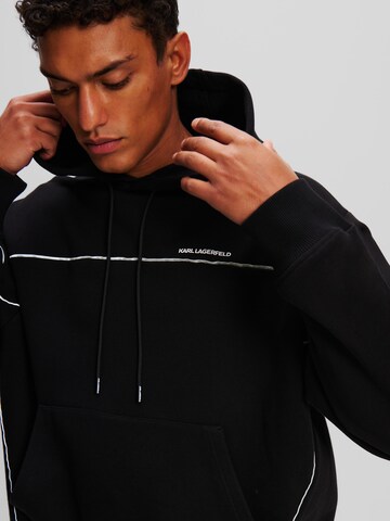 Karl Lagerfeld Bluzka sportowa 'Reflective Pipe-Lined' w kolorze czarny