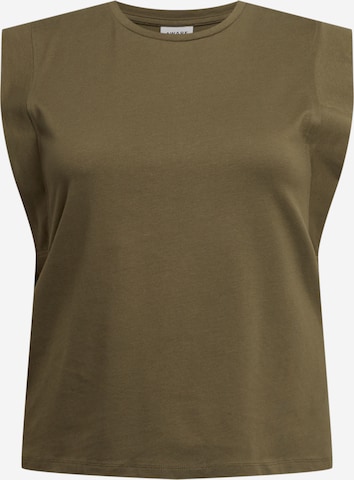 Vero Moda Curve Shirt 'PLACE' in Groen: voorkant
