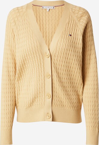 TOMMY HILFIGER Knit Cardigan in Beige: front