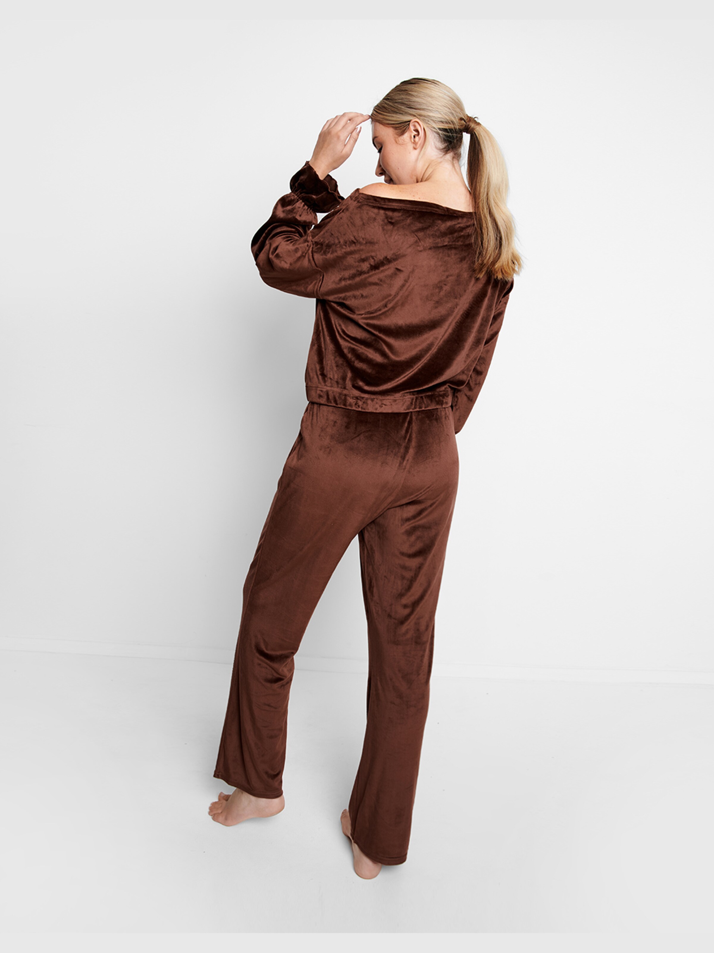 Frauen Wäsche Threadbare Hausanzug in Kastanienbraun - YJ06265 Frauen Wäsche Threadbare Hausanzug in Kastanienbraun - YJ06265