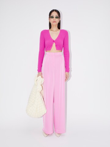 LeGer by Lena Gercke Loose fit Pleat-front trousers 'Josy' in Pink