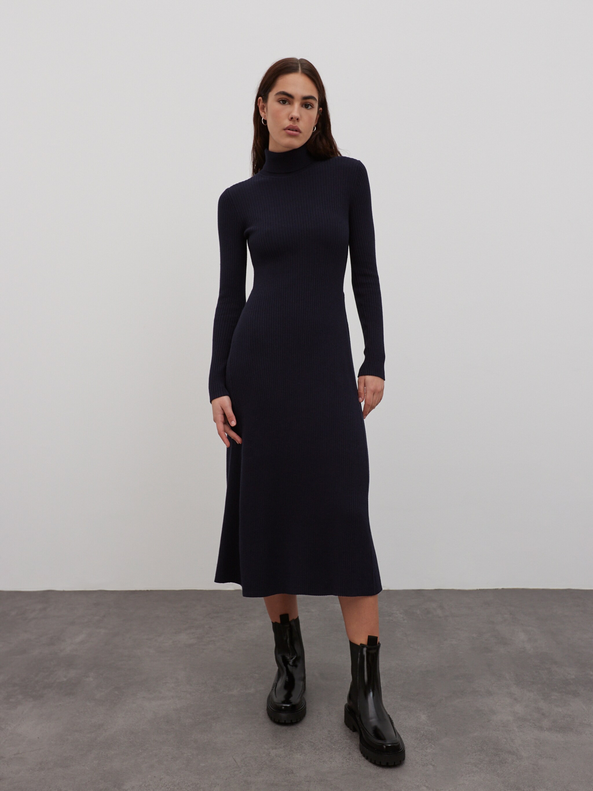 EDITED Producten Jurk 'Niah' Donkerblauw