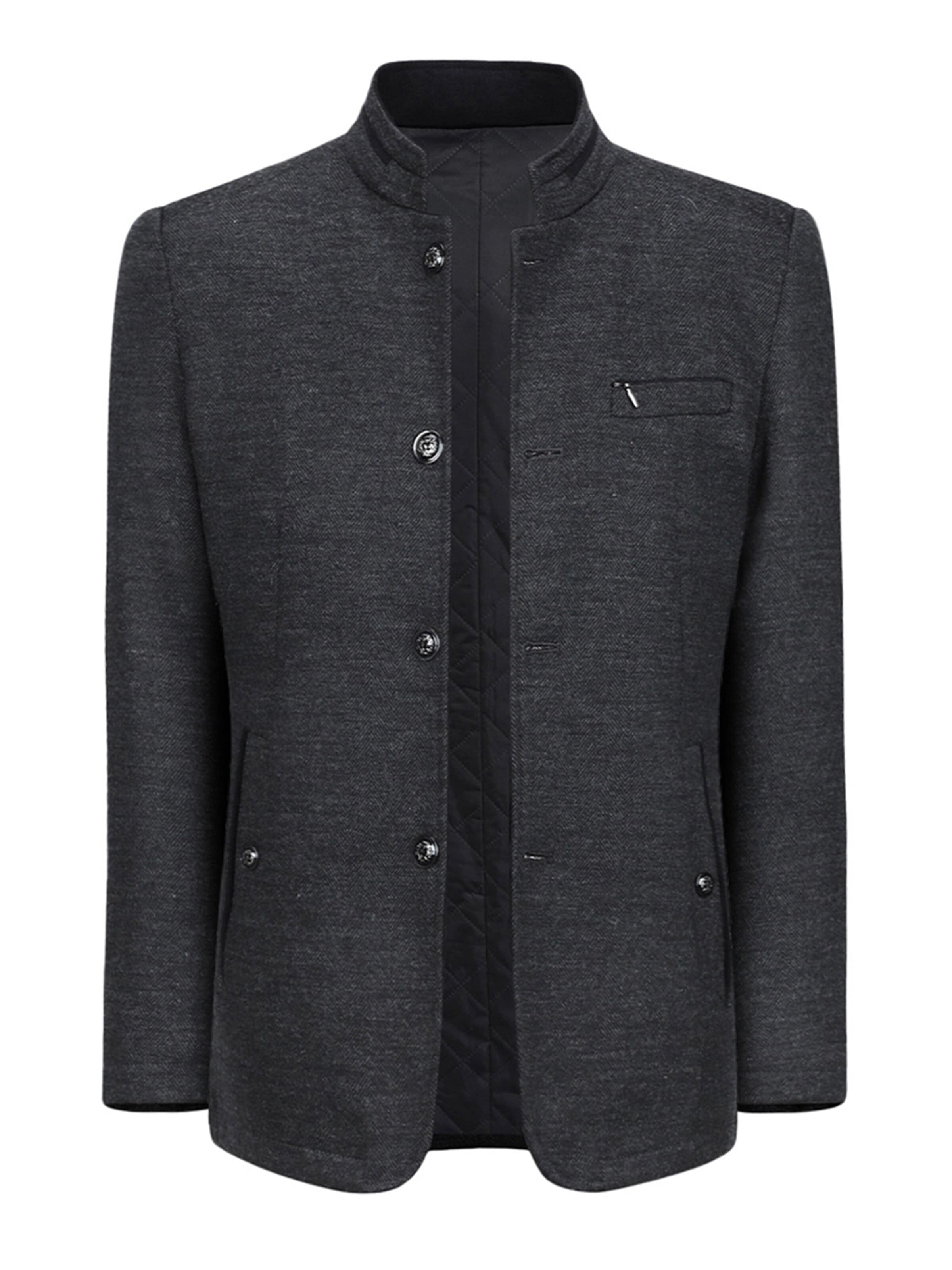 YOUTHUP Winter Coat in Grey: front