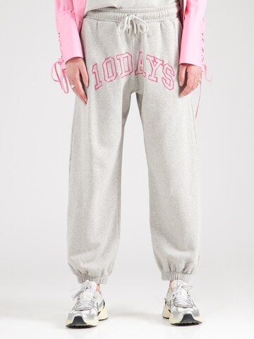 10Days Tapered Broek 'Bar' in Grijs: voorkant