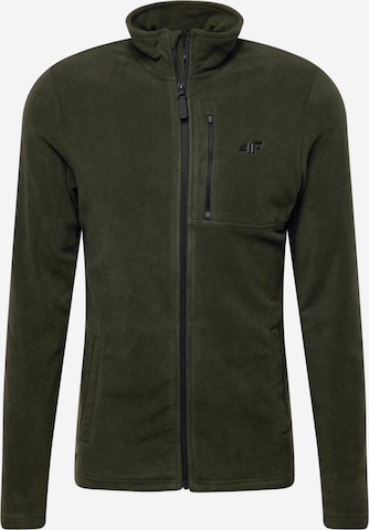 4F Athletic Fleece Jacket in Green: front