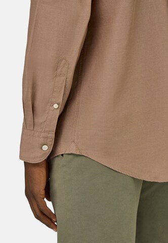 Boggi Milano Regular fit Button Up Shirt in Brown