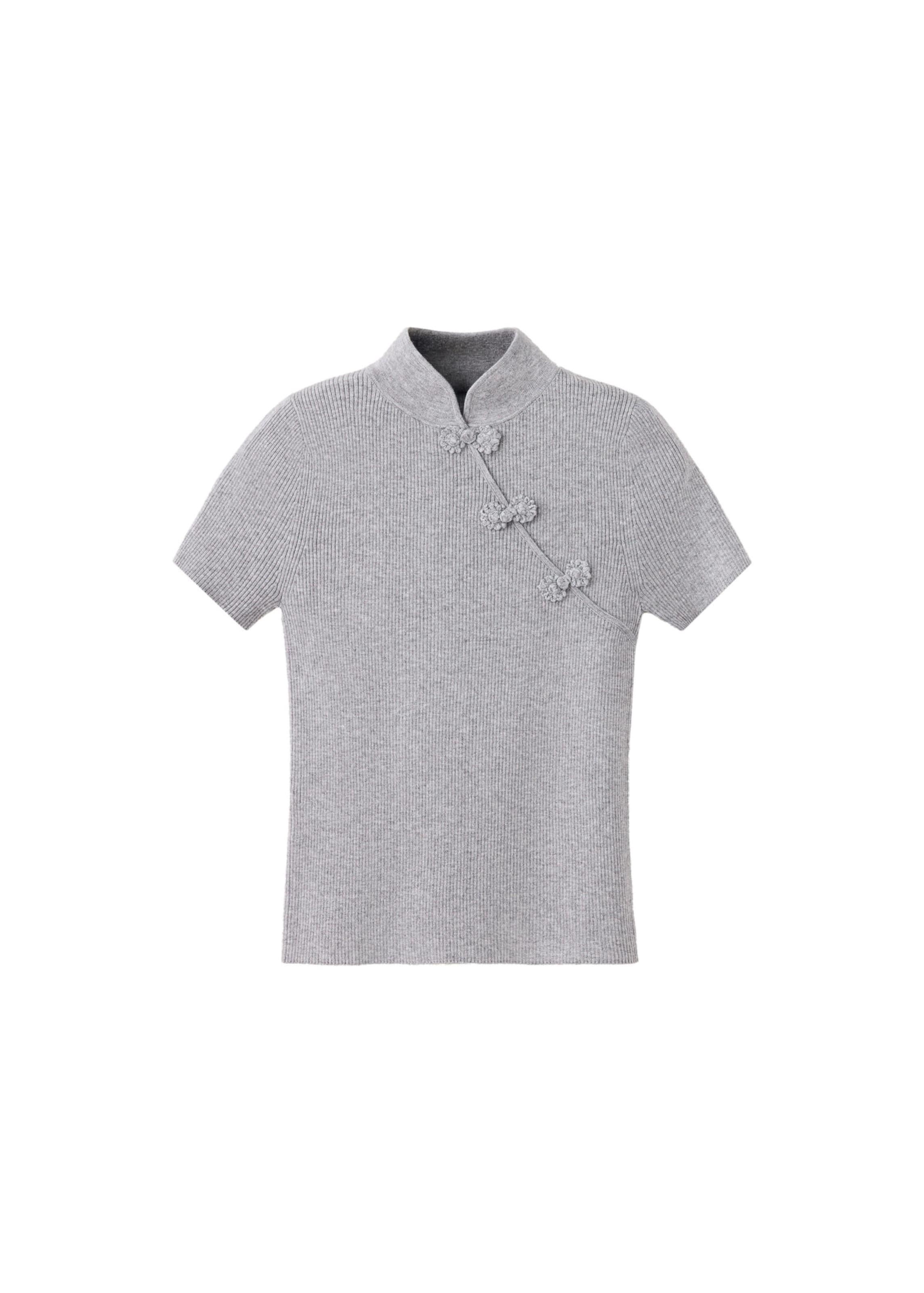Pull-over 'SHOOU' MANGO en gris : devant