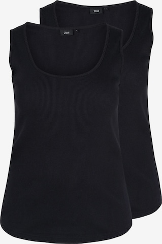 Zizzi Top in Black: front