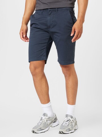 Coupe slim Pantalon chino Pepe Jeans en bleu : devant