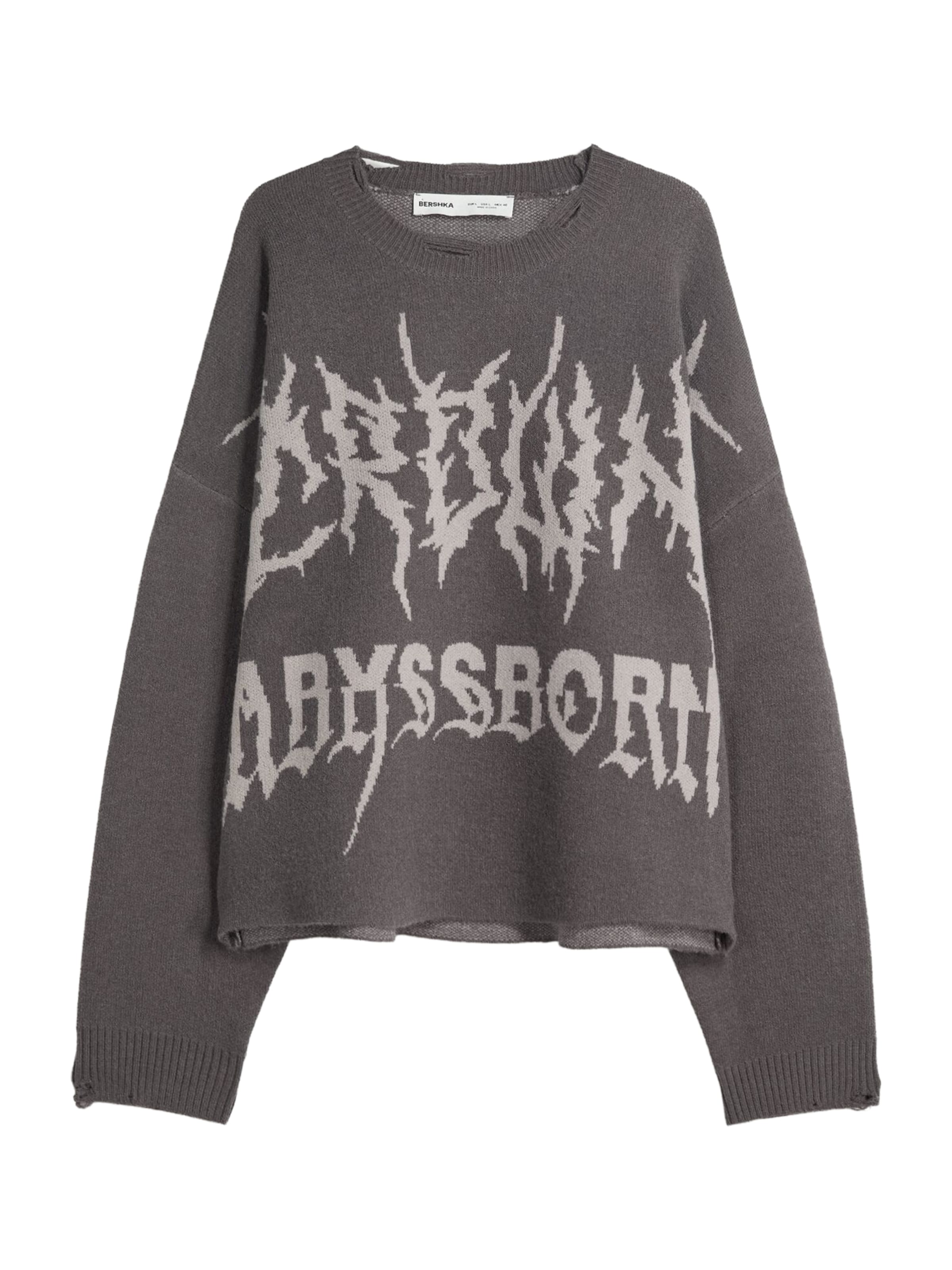 antracit / világosszürke Bershka Pulóver, Termék nézet