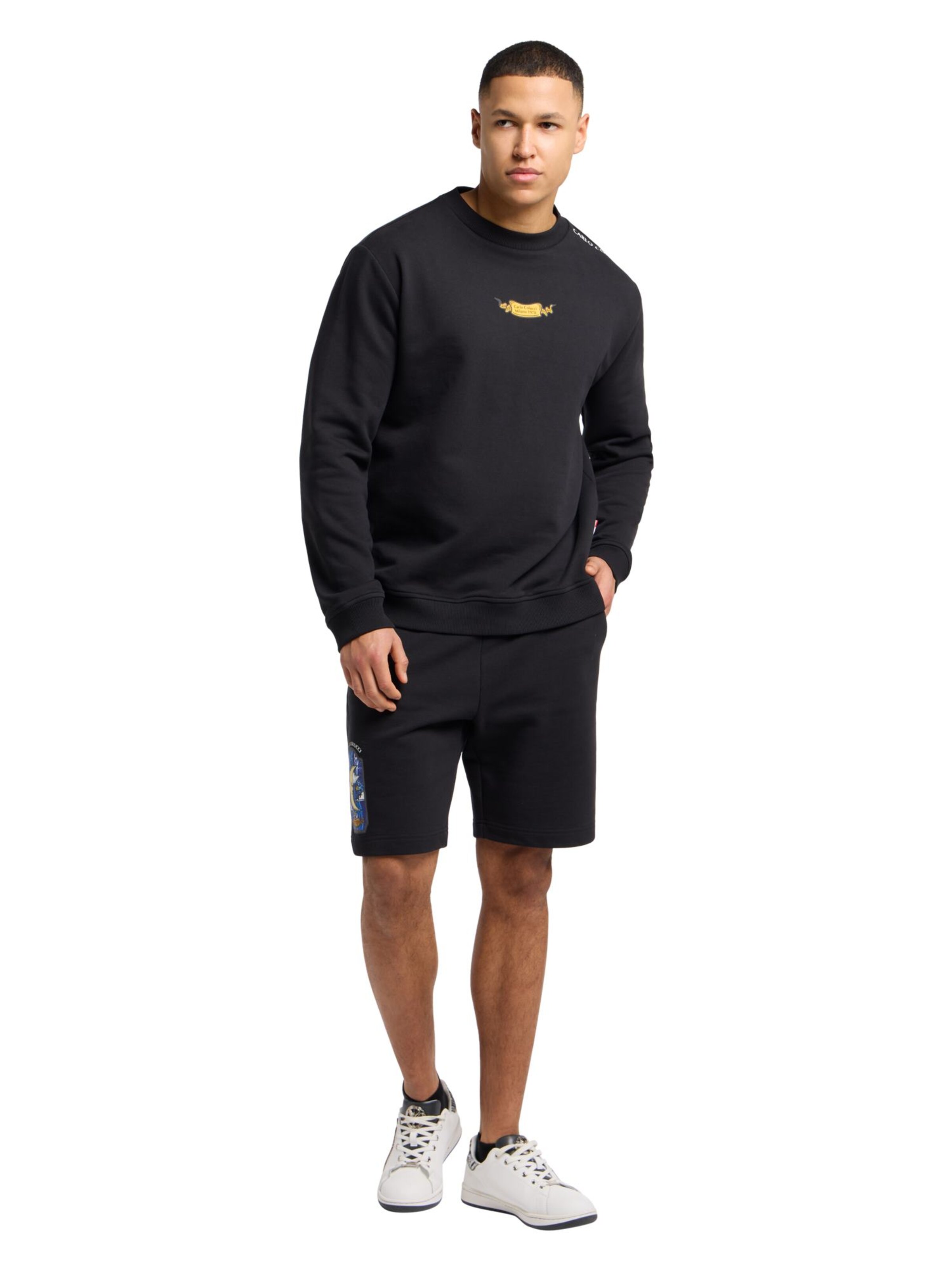Carlo Colucci Sweatshirt 'Eichner' in Black