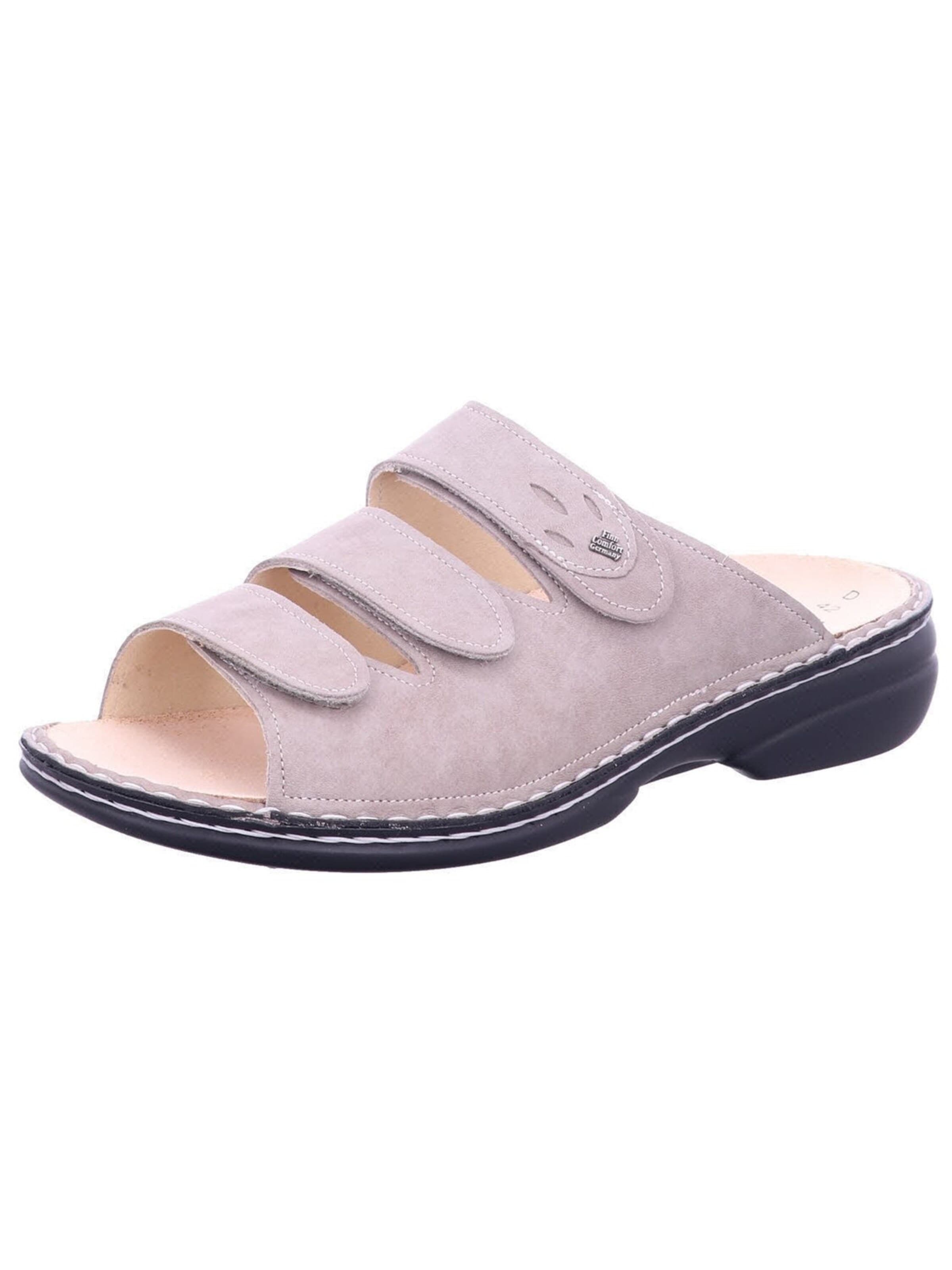 Finn Comfort - Zapatos abiertos 'Pantolette Damen 02554 444345 Echtleder in grau' en rosa: frente