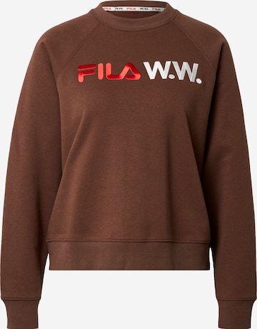 FILA Sweatshirt 'Elena' in Brown: front