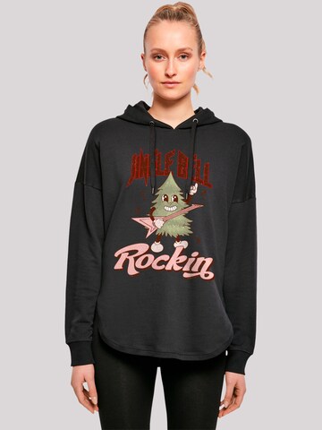 F4NT4STIC Sweatshirt 'Jingle Bell Rocking Christmas Tree' in Zwart: voorkant