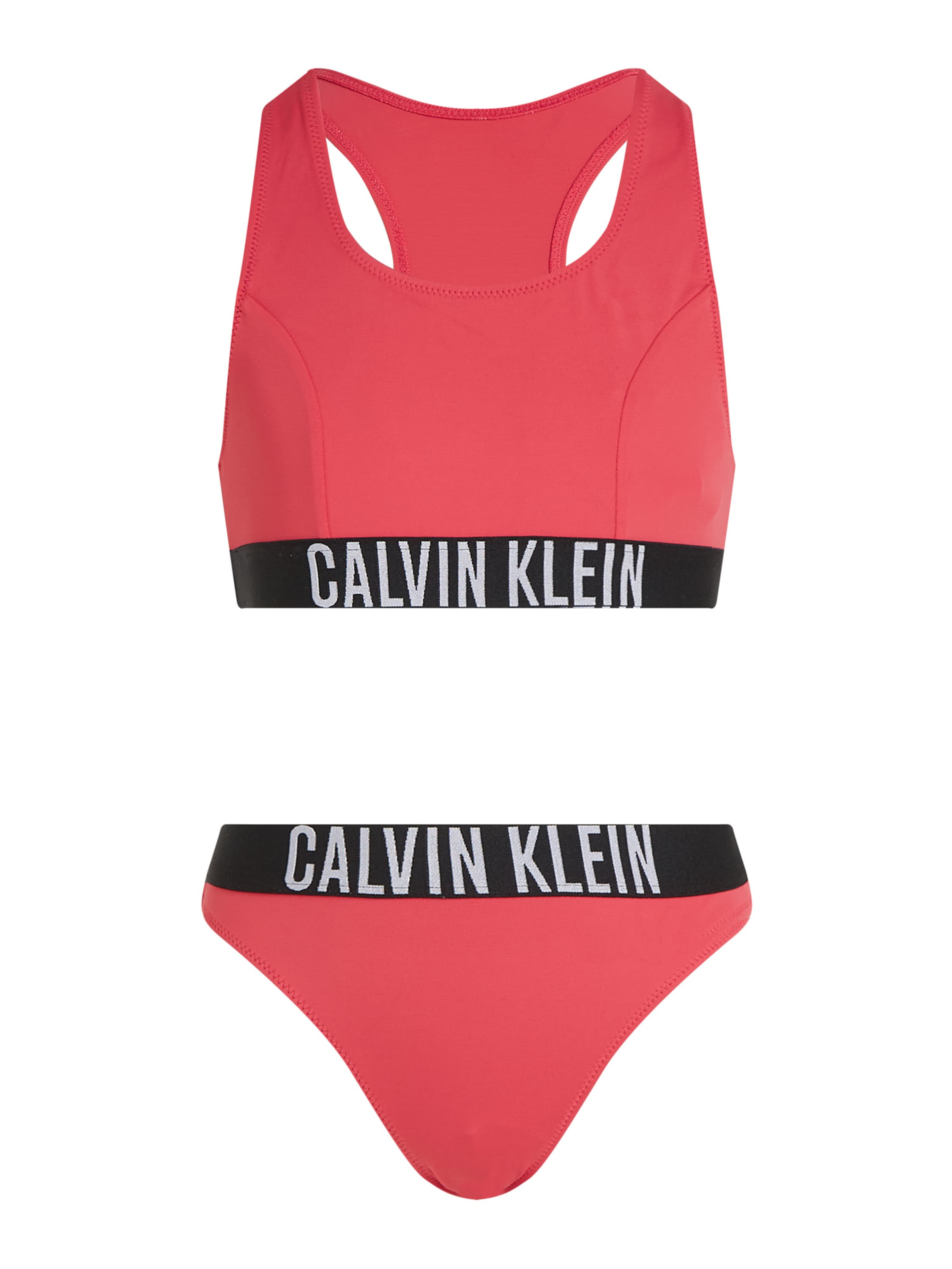 Calvin Klein Swimwear Bralette Bikini in Red: front