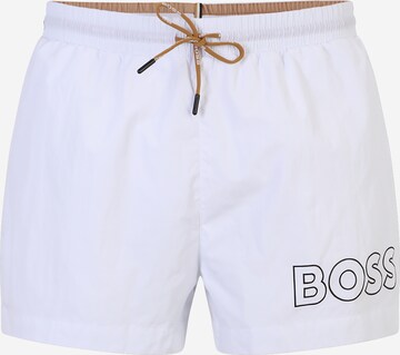 Shorts de bain 'Mooneye' BOSS en blanc : devant